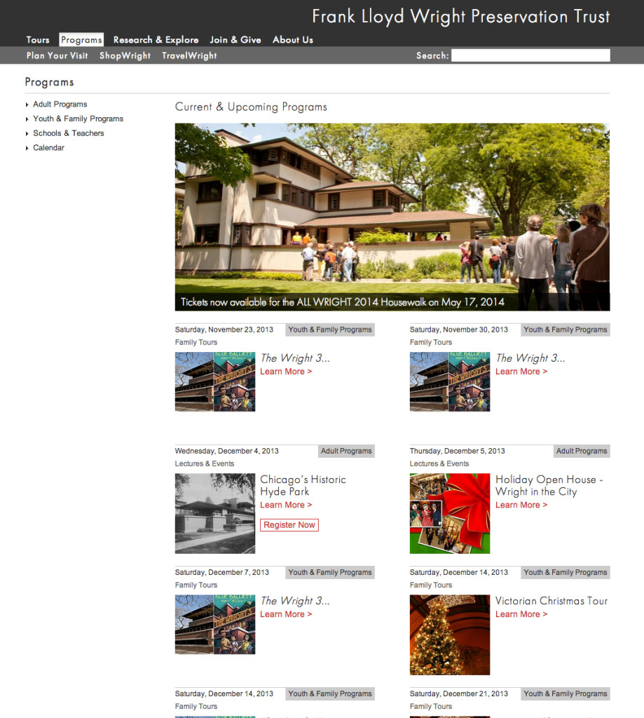 Frank Lloyd Wright Trust Website